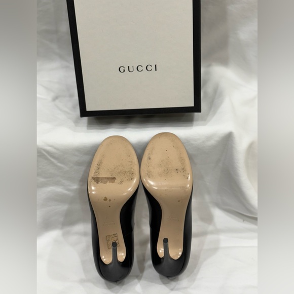 COPY - GUCCI MALAGA KID LEATHER PUMPS. Size 37. Black. Gently used - Picture 4 of 5